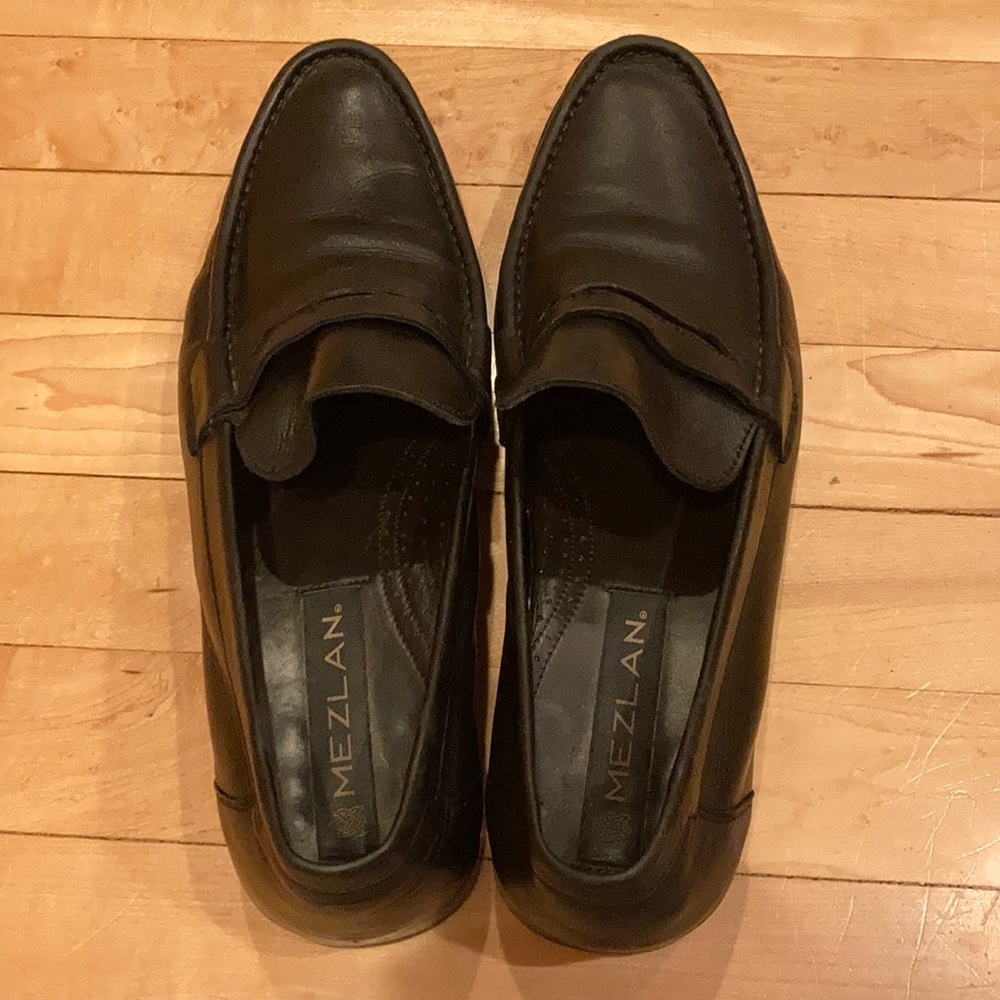 Black leather Mezlan loafers sz9.5 - made in Spain